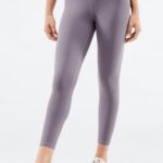 Fabletics cinza mineral/branco clássico 420HR708 define powerhold cintura alta 7/8 legging 33 mulheres