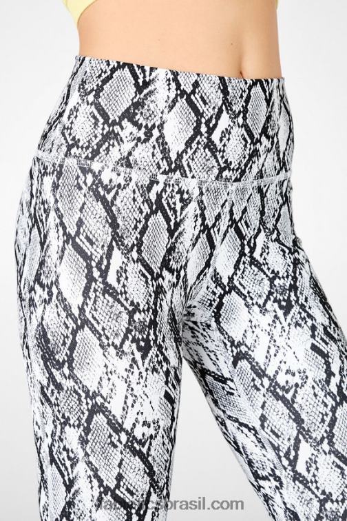 Fabletics cinza mineral/iluminador ondulado cheetah 420HR726 define powerhold cintura alta 7/8 legging 36 mulheres - Image 2