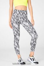 Fabletics cinza mineral/iluminador ondulado cheetah 420HR726 define powerhold cintura alta 7/8 legging 36 mulheres - Image 3