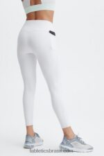 Fabletics cinza suave 420HR933 legging oasis pureluxe hw crossover 7/8 mulheres - Image 2