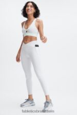Fabletics cinza suave 420HR933 legging oasis pureluxe hw crossover 7/8 mulheres - Image 4
