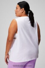 Fabletics clássico branco/gráfico 420HR2169 tanque muscular do dia internacional mulheres - Image 2
