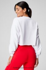 Fabletics clássico branco/gráfico 420HR2433 gola alta cortada mulheres - Image 2
