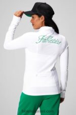 Fabletics clássico branco/gráfico 420HR2579 fênix meio zíper camada intermediária mulheres - Image 2