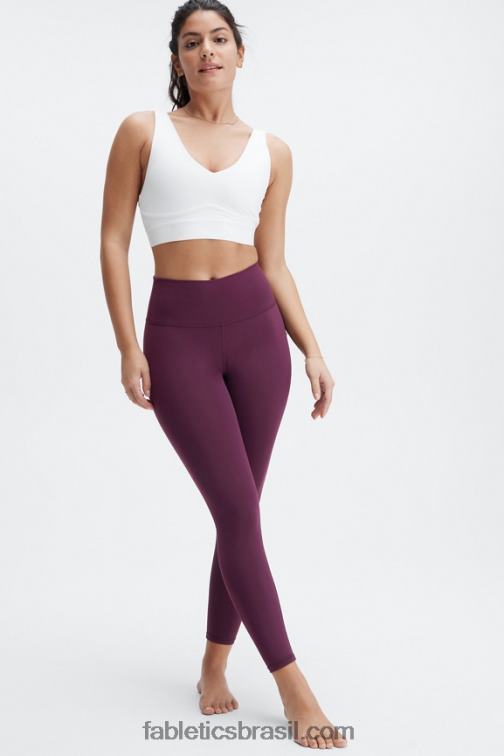 Fabletics clássico branco/prata reflexivo 420HR690 define powerhold cintura alta 7/8 legging 29 mulheres - Image 3