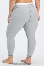 Fabletics clássico cinza urze/branco 420HR1086 legging waffle mulheres - Image 2