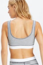 Fabletics clássico cinza urze/branco 420HR1535 sutiã waffle mulheres - Image 2