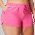 Fabletics clássico cinza urze/branco 420HR244 aquele curto 3'' mulheres