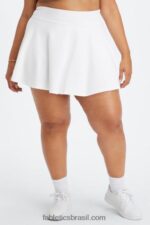 Fabletics clássico cinza urze/estanho 420HR634 saia de babados mulheres