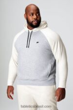 Fabletics clássico cinza urze/osso 420HR3675 o moletom com capuz 190 homens