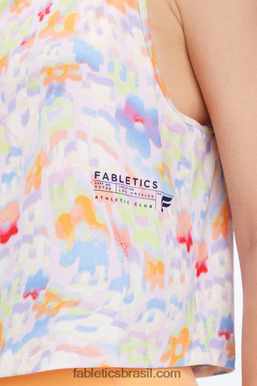 Fabletics clube floral/atlético new wave 420HR2206 tanque muscular dry-flex mulheres - Image 2