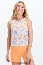 Fabletics clube floral/atlético new wave 420HR2206 tanque muscular dry-flex mulheres