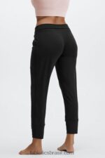 Fabletics colegial marinho/branco clássico 420HR153 calça de cordão de malha elegante mulheres - Image 3