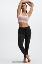 Fabletics colegial marinho/branco clássico 420HR153 calça de cordão de malha elegante mulheres - Image 4
