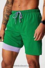 Fabletics colocando verde 420HR3183 aquele curto (alinhado) 142 homens