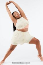 Fabletics concreto/seda 420HR538 sloane corre curto mulheres - Image 5