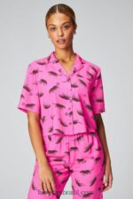 Fabletics corações selvagens 420HR1988 botão de dormir para baixo mulheres