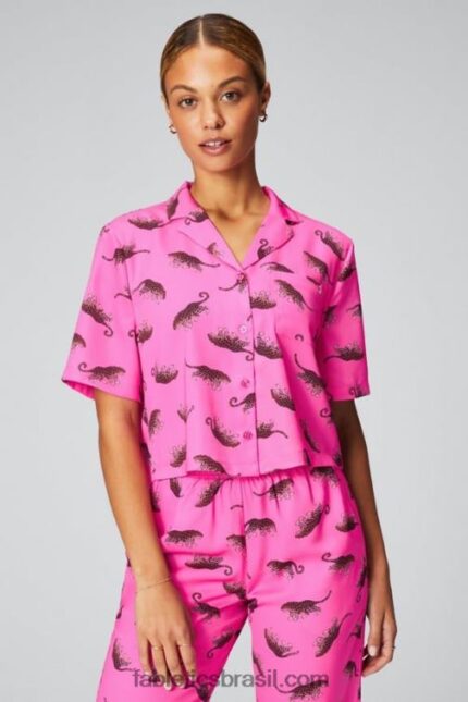 Fabletics corações selvagens 420HR1988 botão de dormir para baixo mulheres