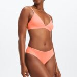 Fabletics coral 420HR2832 cueca clássica de toque fino mulheres