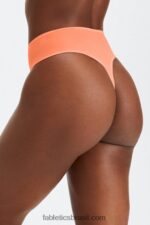 Fabletics coral 420HR2882 tanga cintura alta toque fino mulheres - Image 2