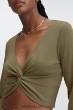 Fabletics coruja da noite 420HR2667 top frontal em malha elegante mulheres - Image 3