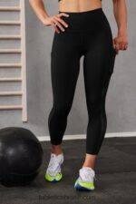 Fabletics cosmo preto/roxo 420HR768 on-the-go powerhold capri cintura alta 45 mulheres - Image 2