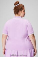 Fabletics cosmo roxo/cinza menta 420HR1966 polo clássico de manga curta em piquê mulheres - Image 2