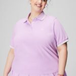 Fabletics cosmo roxo/cinza menta 420HR1966 polo clássico de manga curta em piquê mulheres