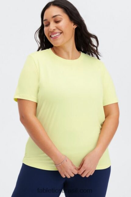 Fabletics creme de limão 420HR2019 tee flexível seco mulheres