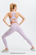Fabletics creme de manteiga preto/rosa 420HR755 legging cintura alta powerhold on-the-go 42 mulheres - Image 2