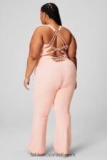 Fabletics creme de manteiga rosa 420HR2165 tanque traseiro aberto com tiras mulheres - Image 3