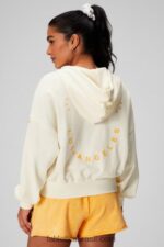Fabletics creme/gráfico 420HR2442 moletom encolhido mulheres - Image 3