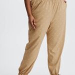 Fabletics cristal azul/caqui 420HR130 calça de tecido iggy mulheres