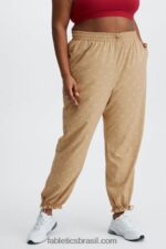 Fabletics cristal azul/caqui 420HR130 calça de tecido iggy mulheres