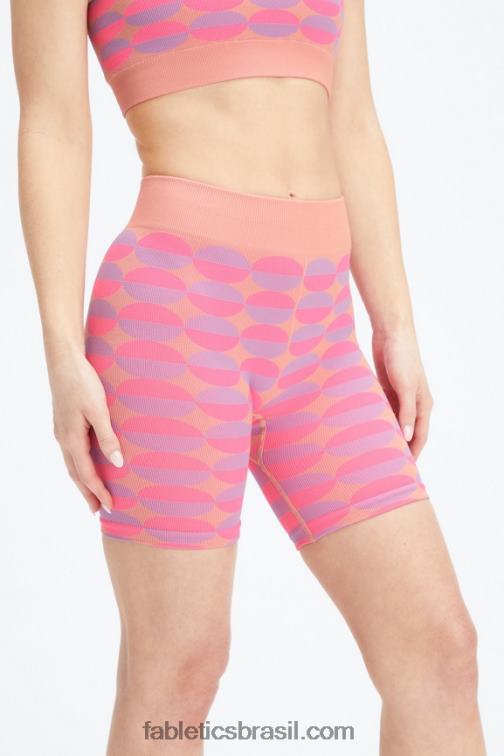 Fabletics crocodilo de safári/safári 420HR504 short sem costura cintura alta 9'' mulheres - Image 3