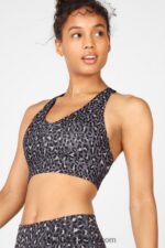 Fabletics discrição/brilho preto 420HR1839 sutiã esportivo midi impacto médio para viagem 130 mulheres - Image 3
