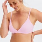 Fabletics docinho rosa 420HR1539 bralette triângulo de toque fino mulheres