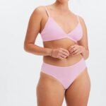 Fabletics docinho rosa 420HR2831 cueca clássica de toque fino mulheres