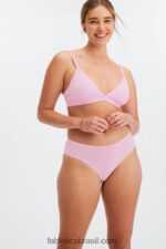 Fabletics docinho rosa 420HR2831 cueca clássica de toque fino mulheres