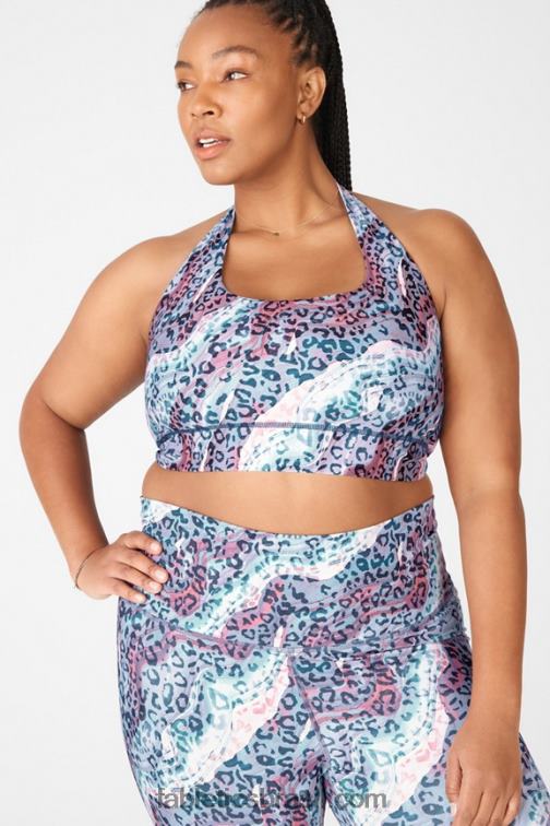 Fabletics dunas/azul lunar 420HR1668 sutiã esportivo reversível harlow halter mulheres - Image 1