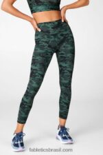 Fabletics elétrico cereja clássico leopardo/logotipo preto 420HR717 define powerhold cintura alta 7/8 legging 34 mulheres - Image 3