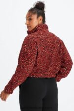Fabletics elétrico cereja clássico leopardo/preto 420HR2779 rayne polar polar com zíper mulheres - Image 2