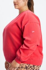 Fabletics elétrico lavado cereja/branco 420HR2458 moletom de gola redonda de lã forever mulheres - Image 3