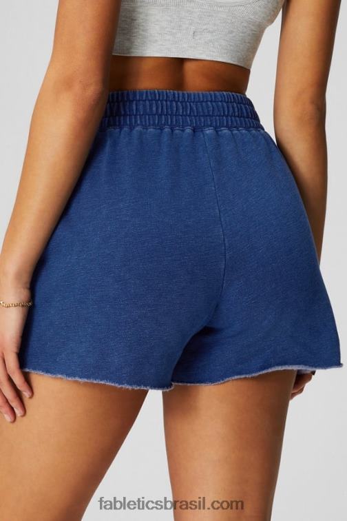 Fabletics elétrico lavado cereja/branco 420HR620 shorts de moletom índigo mulheres - Image 2