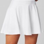 Fabletics elétrico lavado cereja/branco 420HR630 saia de babados mulheres
