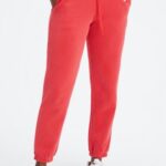 Fabletics elétrico lavado cereja/branco 420HR73 calça de moletom de lã forever mulheres
