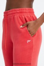 Fabletics elétrico lavado cereja/branco 420HR73 calça de moletom de lã forever mulheres - Image 3