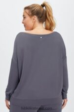 Fabletics estanho 420HR2438 pulôver de gola canoa eco elegante mulheres - Image 2