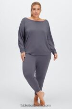 Fabletics estanho 420HR2438 pulôver de gola canoa eco elegante mulheres - Image 4