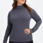 Fabletics estanho 420HR2582 fênix meio zíper camada intermediária mulheres
